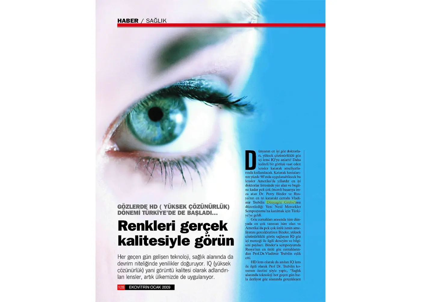Basın kupürü — iLASIK / lazer göz ameliyatı
