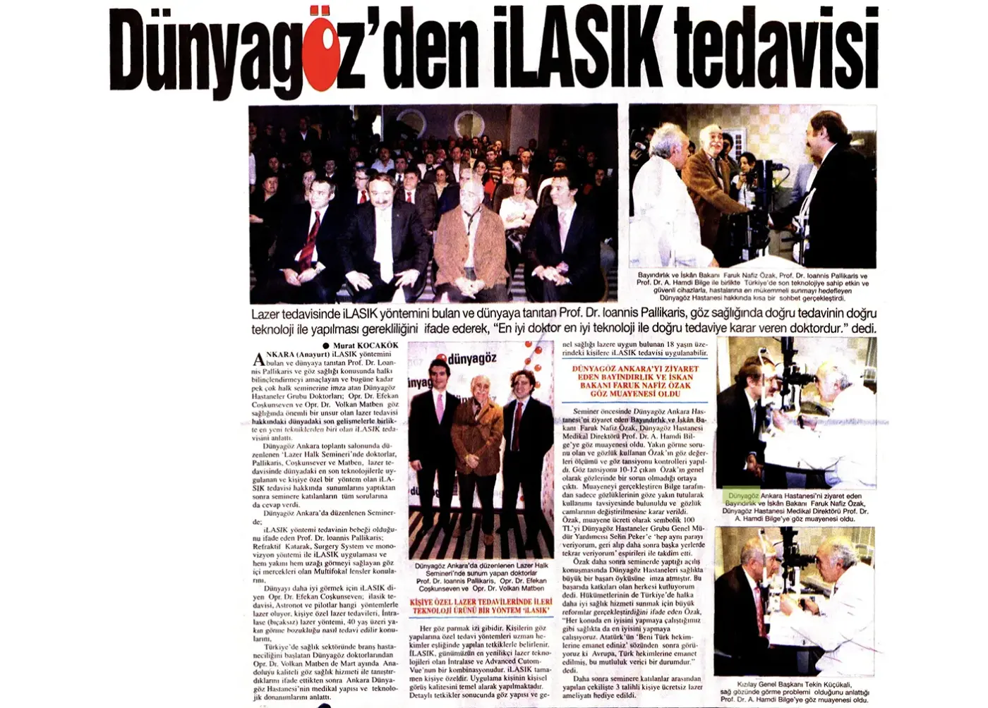 Basın kupürü — iLASIK / lazer göz ameliyatı