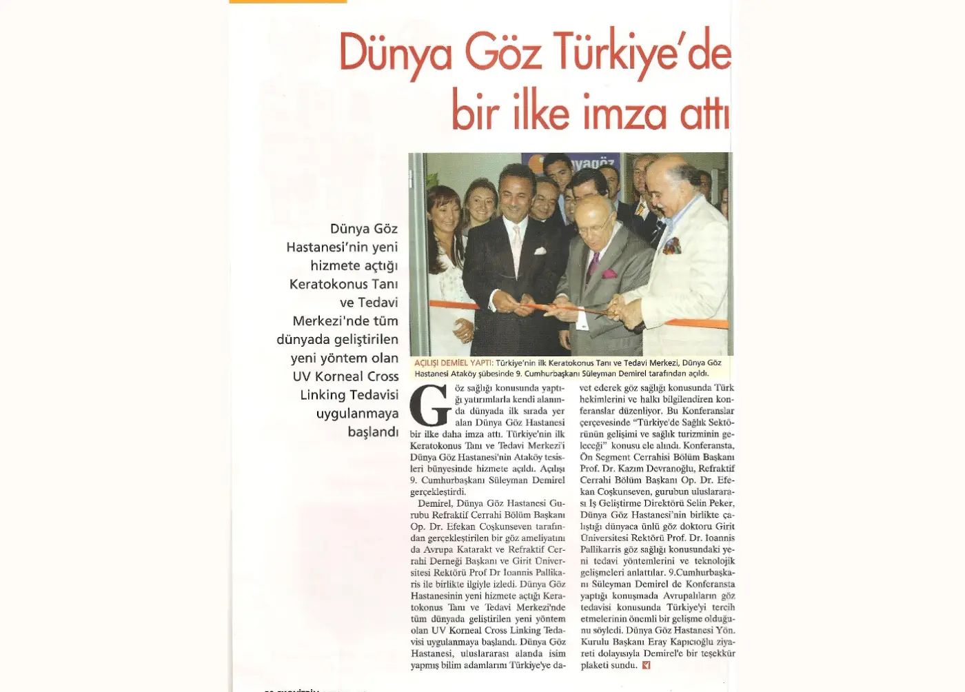 Basın kupürü — keratokonus