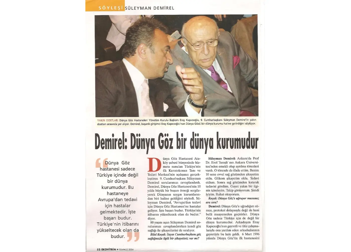 Basın kupürü — keratokonus