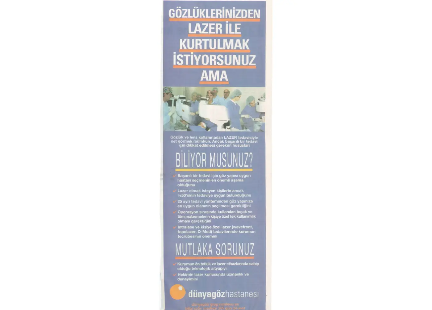 Basın kupürü — göz sağlığı