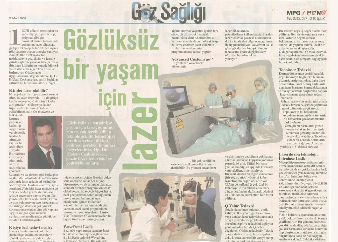 Basın kupürü — göz sağlığı