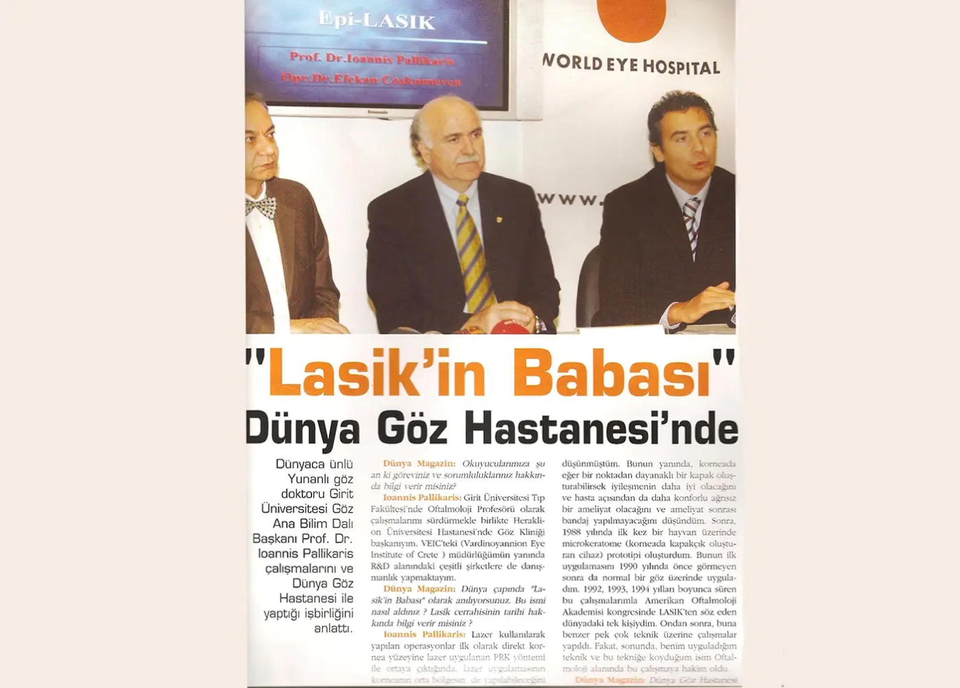 Basın kupürü — göz sağlığı