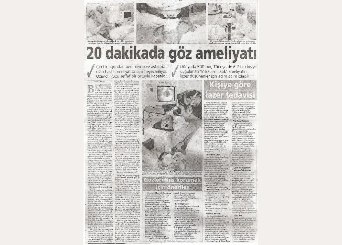 Basın kupürü — göz sağlığı