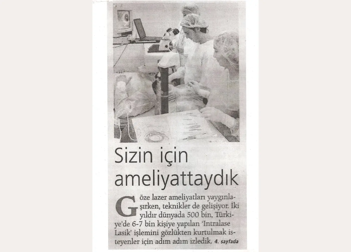 Basın kupürü — göz sağlığı