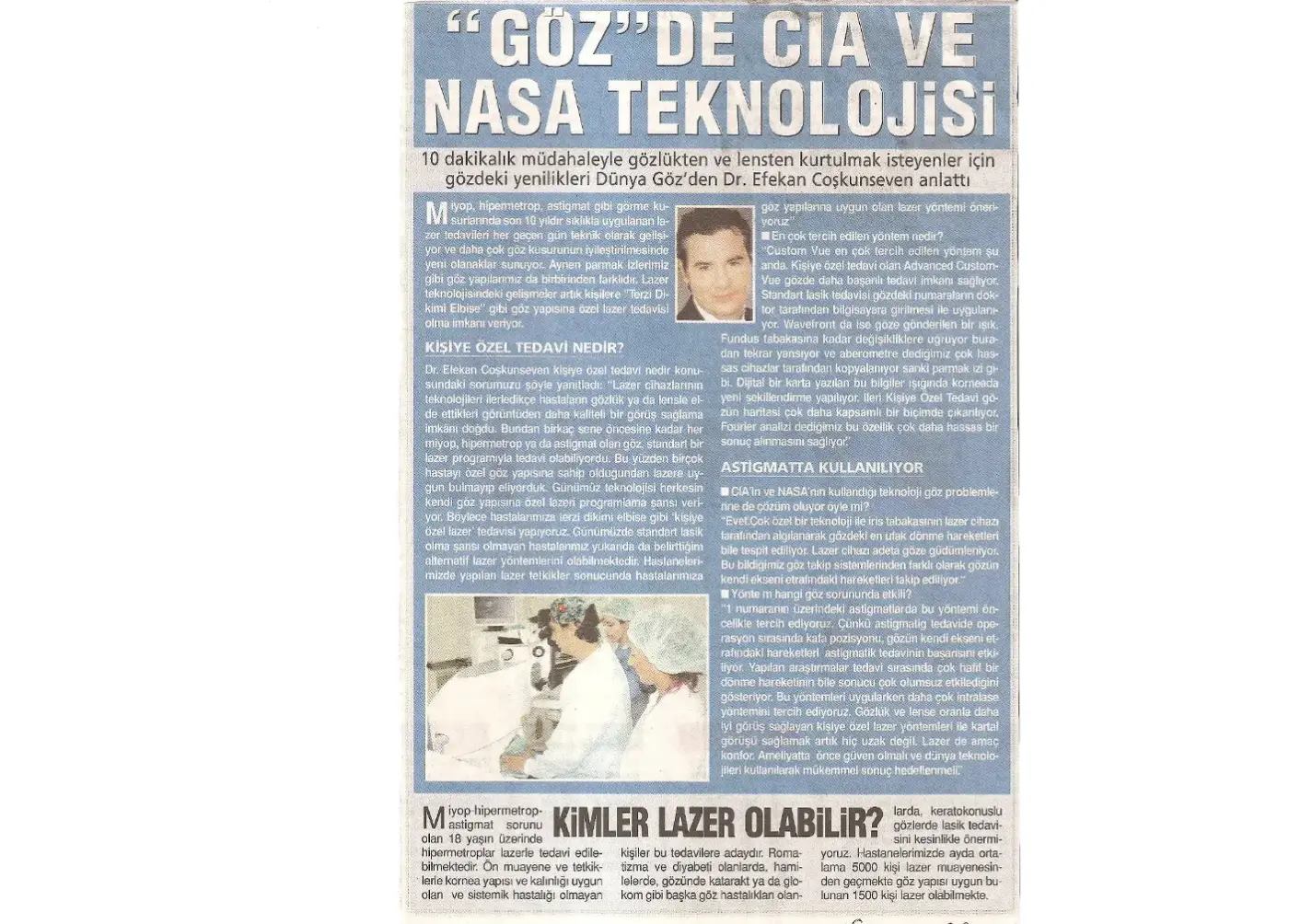 Basın kupürü — göz sağlığı