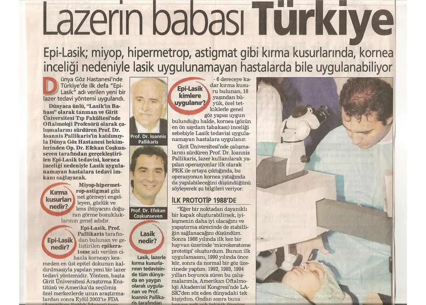 Basın kupürü — göz sağlığı