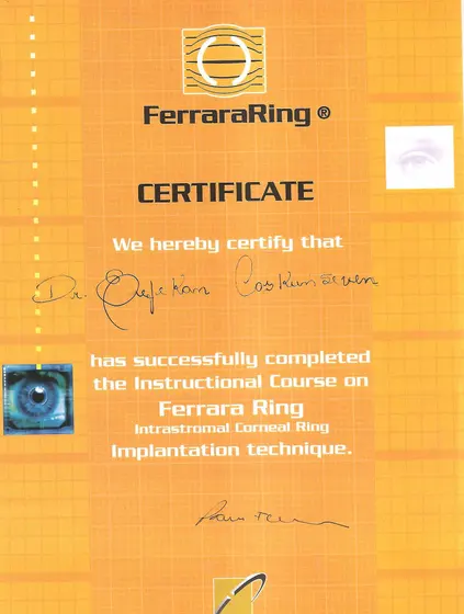 Ferrara Ring kornea içi halka implantasyon tekniği kursu — Ferrara Ring — Dr. Paulo Ferrara