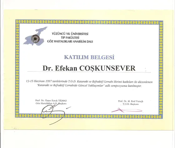 Katarakt ve Refraktif Cerrahide Güncel Yaklaşımlar sempozyumu — Yüzüncü Yıl Üniversitesi Tıp Fakültesi Göz Hastalıkları AD