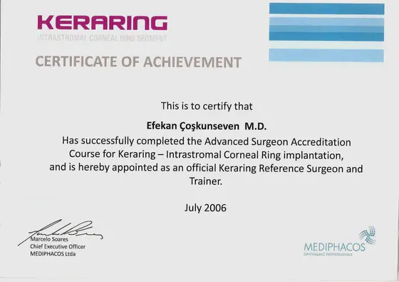 Keraring ileri düzey cerrah akreditasyonu — resmi Keraring referans cerrahı ve eğitmeni — Mediphacos Ltda.